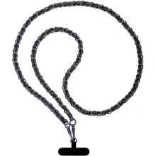 Ремешок для смартфона ArmorStandart Chain link Aged Ruthenium with Black Leather (ARM77035): Цвет черный