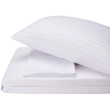 Комплект постельного белья Stripe Madina SoundSleep белый страйп-сатин семейный (93587846): Материал страйп-сатин