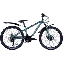 Велосипед 24" Discovery FLINT AM DD 2024 зелено-сріблястий (м) (OPS-DIS-24-332): Діаметр коліс, дюймів 24