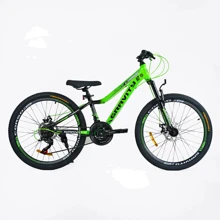 Велосипед спортивный Corso Gravity 24", рама 12", зеленый (GR-24205): Диаметр колес, дюймов 24