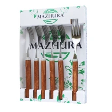 Набор вилок столовых Mazhura Wood 6 шт Walnut MZ-505658: Вилка столовая 6 шт