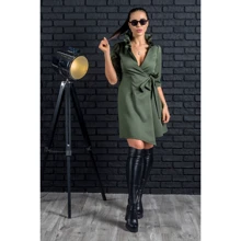 Сукня FLFashion Queen НПК 1793 44 зелене повсякденне до середини стегна: Склад Спандекс, поліестер