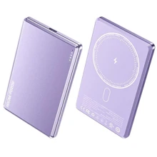 Зовнішній акумулятор WK Wekome Power Bank 5000mAh Ultra-Thin Magnetic Wireless 15W Purple (WP-30): Кількість USB 1