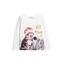 Лонгслив H&M 4983766 122-128 см белый: Тип Лонгсливы