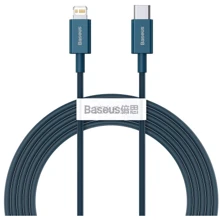Кабель Baseus Cable USB-C to Lightning Superior Series Fast Charging PD 20W 2m Blue (CATLYS-C03): Тип USB-C - Lightning