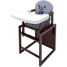 Стульчик-трансформер Babyroom Пеппи тонированный серый/графит (панда) (681114): Тип трансформер