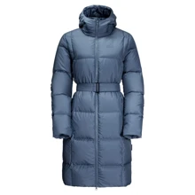 Пуховик Jack Wolfskin Frozen Lake Coat W 1206131-1380 40 синий зимний с капюшоном длинный: Сезон Зима