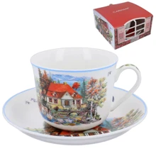 Кружка и блюдце Carmani Village life collection Дом над прудом 400 ml (041-0051): Производитель Carmani