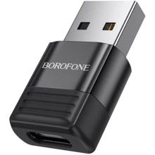 Адаптер Borofone Adapter BV18 USB2.0 to USB-C Black: Цвет черный