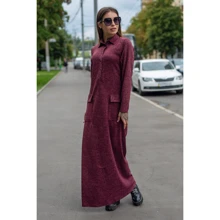 Платье FLFashion Амели ХПА 3121 46 бордовое повседневное длинное макси: Состав Эластан, Полиэстер
