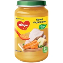 Milupa пюре Овощи с индюшатиной 200 г от 6 мес.: Вид Овоще-мясное