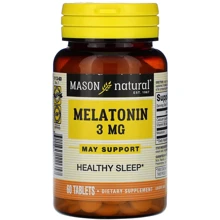 Mason Natural Melatonin 3 mg Мелатонин 60 таблеток: Форма выпуска Таблетки