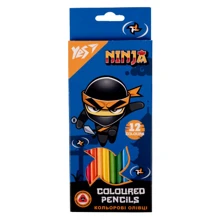 Олівці кольорові YES 12 кольорів Ninja (290703): Тип Цветные