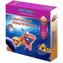 3D магнитный конструктор Магнікон MK-14: Количество деталей, шт. 14