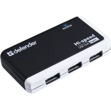 Аксессуар для накопителя Defender QUADRO INFIX USB 2.0 (83504): Тип аксессуара USB Hub