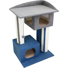 Когтеточка Lucky Pet домик Каньйон серо-синяя 57х44х79 см (555663): undefined undefined
