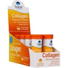 Trace Minerals Collagen Effervescent Коллаген со вкусом персика и манго 8 упаковок: Тип Коллаген