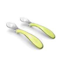 Набір силіконових ложечок для годування Nuvita Easy Eating 6м+2 шт. салатовий (NV8480Lime): Матеріал силикон