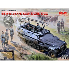 Немецкий бронетранспортер ICM Sd.Kfz.251/6 Ausf.A с экипажем: Производитель ICM