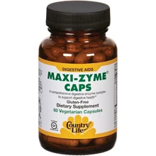 Country Life Maxi-Zyme Caps Мульти-ферментная добавка 60 вегетарианских капсул: Тип Пищеварительные ферменты