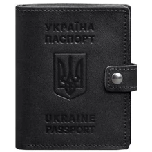 Обложка-портмоне на паспорт BlankNote 25.1 Черная (BN-OP-25-1-g): Пол Унисекс