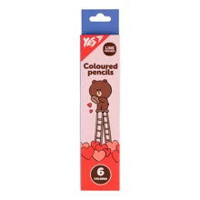 Олівці кольорові Yes 6 кольорів Line Friends Choco (290726): Тип Цветные