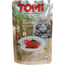 Влажный корм для кошек TOMi POULTRY in tomato jelly ПТИЦА В ТОМАТНОМ ЖЕЛЕ суперпремиум, пауч, 100 г: Тип паучи