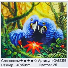 Алмазна мозаїка TK Group Сині папужки 40х50 см (GA 86353): Виробник TK Group