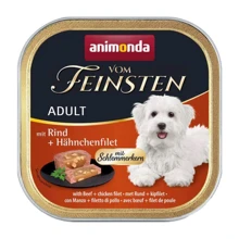 Влажный корм Vom Feinsten Adult with Beef + chicken filet для собак с говядиной и куриным филе 150 г (4017721823012): Тип Влажный корм
