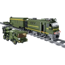 Конструктор ZIPP Toys Поезд DF2159 с рельсами зеленый: Количество деталей, шт. 1123