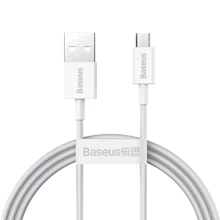 Кабель Baseus USB Cable to microUSB Superior Fast Charging 1m White (CAMYS-02): Тип USB Cable - microUSB