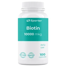 Sporter Biotin 10000 mcg Биотин 100 капсул: Тип Витамин B