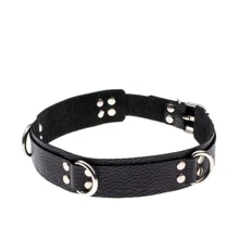Нашийник Slave leather collar, black: Виробник sLash