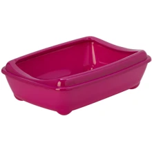 Туалет Moderna Arist-o-tray для кошек, с бортиком, 50х38х14 см розовый (C192328): Вид Открытый
