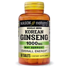 Mason Natural Korean Ginseng Женьшень Корейский 1000 мг 60 таблеток: Форма выпуска Таблетки