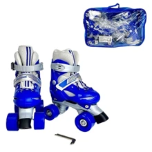 Раздвижные ролики квады Best Roller колеса PVC 5288-XS (27-30) Синие: Цвет синий