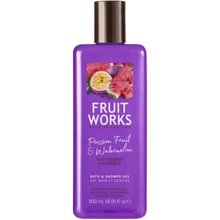 Grace Cole Fruit Works Shower Gel Passion Fruit & Watermelon Гель для душа 500 ml: Назначение Очищение