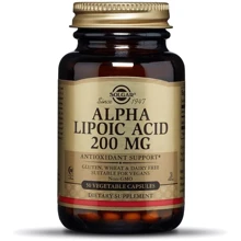 Solgar Alpha Lipoic Acid Солгар Альфа-ліпоєва кислота 200 mg 50 капсул: Тип Альфа-ліпоєва кислота