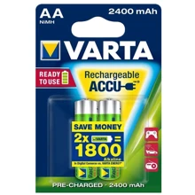 Varta AA 2400mAh NiMh 2pcs Power ACCU (56756101402): Емкость 2400 мАч