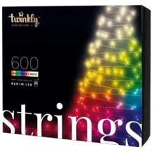 Гирлянда Smart LED Twinkly Strings RGBW 600 Gen II IP44 длина 48м кабель черный: Тип Линейная