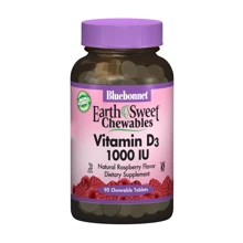 Bluebonnet Nutrition Earth Sweet Chewables Vitamin D3 1000IU 90 chewable tabs Raspberry: Тип Витамин D