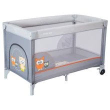 Манеж - кровать Baby Mix HR-8052 Сова серая 30424, grey: Тип кроватка-манеж