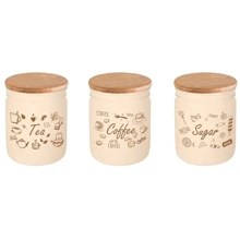 Банка HEREVIN Matte Beige MIX із дерев'яною кришкою 0.45 л (232101-021): Тип один предмет