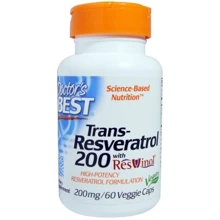 Doctor's Best Best Trans-Resveratrol 200 200 mg 60 Veggie Caps Ресвератрол 200: Тип Ресвератрол