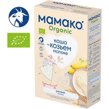 Каша Мамако органическая рисовая с бананом на козьем молоке 200 г (1105546): Тип Каши молочные