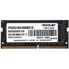 PATRIOT 16 GB SO-DIMM DDR5 4800 MHz Signature Line (PSD516G480081S): Тип DDR5