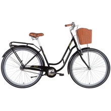 Велосипед Dorozhnik RETRO ST 28" планет. рама с багажником задн St с корзиной Pl с крылом St 2024 (чорний) (OPS-D-28-385): Материал рамы Сталь