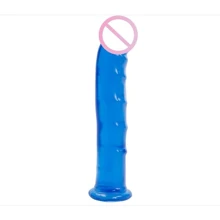 Фаллоимитатор Doc Johnson Jelly Jewels - Dong with Suction Cup - Blue: Назначение Вагинальные