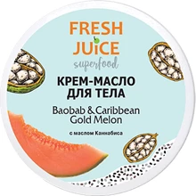 Fresh Juice Superfood Baobab & Caribbean Gold Melon Крем-масло для тела Баобаб и Карибская золотая дыня 225 ml: Назначение Увлажнение, Смягчение, Питание