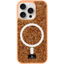 Чехол для iPhone Bling World Rock Diamond with MagSafe Sunset Gold for iPhone 16 Pro Max: Цвет желтый